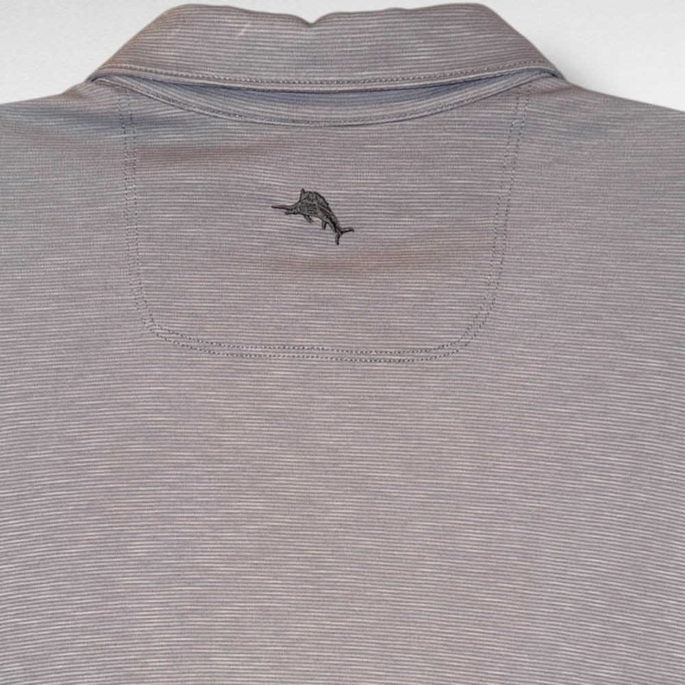 Tommy Bahama Men’s XL Gray Performance Polo | Tencel Blend | Soft Stretch
